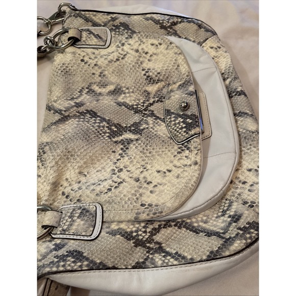 Coach Limited Edition Kristin Embossed Metallic Python Shoulder Bag Y2K Mob Wife - Picture 11 of 12